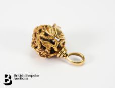 18ct Gold Orb Frog Pendant