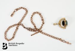 9ct Rose Gold Fob Chain