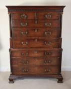 George II Mahogany Chest on Chest