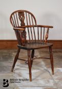 Beech and Elm Wheelback Windsor Armchair