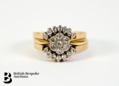 18ct Gold Diamond Engagement Ring and Eternity Ring Set