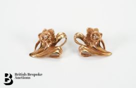 Pair of 14ct Rose Gold Ear Studs