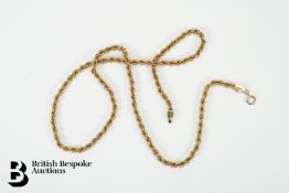 9ct Gold Rope Link Neck Chain