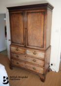 George III Mahogany Linen Press