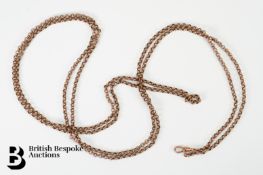 9ct Rose Gold Muff Chain