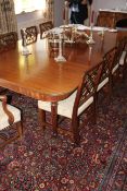 Late Regency Imperial Mahogany Dining Table and George III Mahogany Dining Chairs