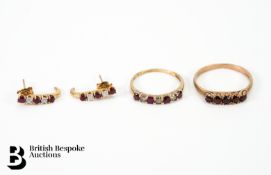 9ct Gold Rings and Earrings
