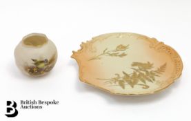 Royal Worcester Vase and Plate