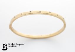 9ct Gold and Diamond Bangle