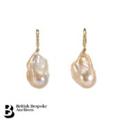 Pair of Baroque Mabe Pearl Earrings