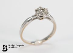 18ct White Gold Cluster Ring