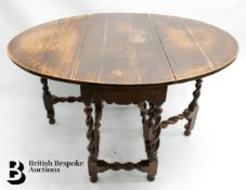 18th Century Gate Leg Drop Leaf Table and Chairs