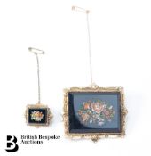 Gold Micro Mosaic Brooches