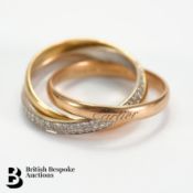 Cartier 18ct Yellow and White Gold Diamond Puzzle Ring