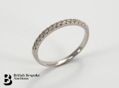 Platinum and Diamond Half Eternity Ring