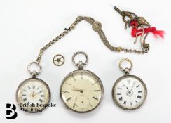 Two Continental Silver Cased Pocket Watches