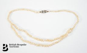 Part Double Strand Pearl Necklace