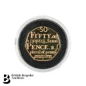 The Royal Mint - 50p Gold Proof Coin, 250 Years of the English Dictionary