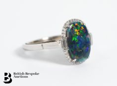 Art Deco Opal and Diamond Ring