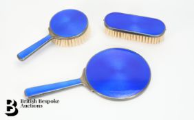 Norwegian Silver and Enamel Vanity Set