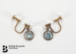 Pair of Aquamarine Earrings