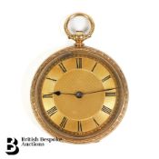 18ct Open Faced Ladies Pocket Watch