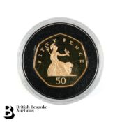 The Royal Mint - 50p Gold Proof Coin, Fifty Pence Britannia
