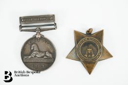 Royal Navy Egypt Medal Awarded to Able Seaman T. Bailey H.M.S Monarch