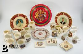Unusual Collection of 20th Century Royal Commemorative Ware