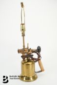 Vintage Brass Blow Torch Lamp Base