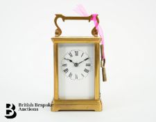 French Gilt Brass Carriage Clock