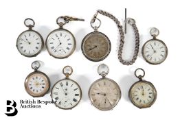 Seven Silver Pocket Watches