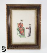 Pair of Cantonese Rice Paintings