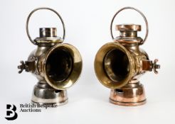 Edwardian Joseph Lucas Ltd King of the Road Veteran Oil Side Lamps