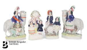 Mid-19th Century Staffordshire Flatback Figures