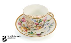 19th Century English Porcelain Christening Cup and Saucer