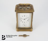 French Gilt Brass Carriage Clock
