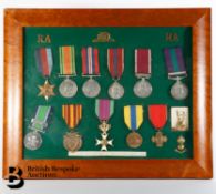 Framed WWII and Other Medals