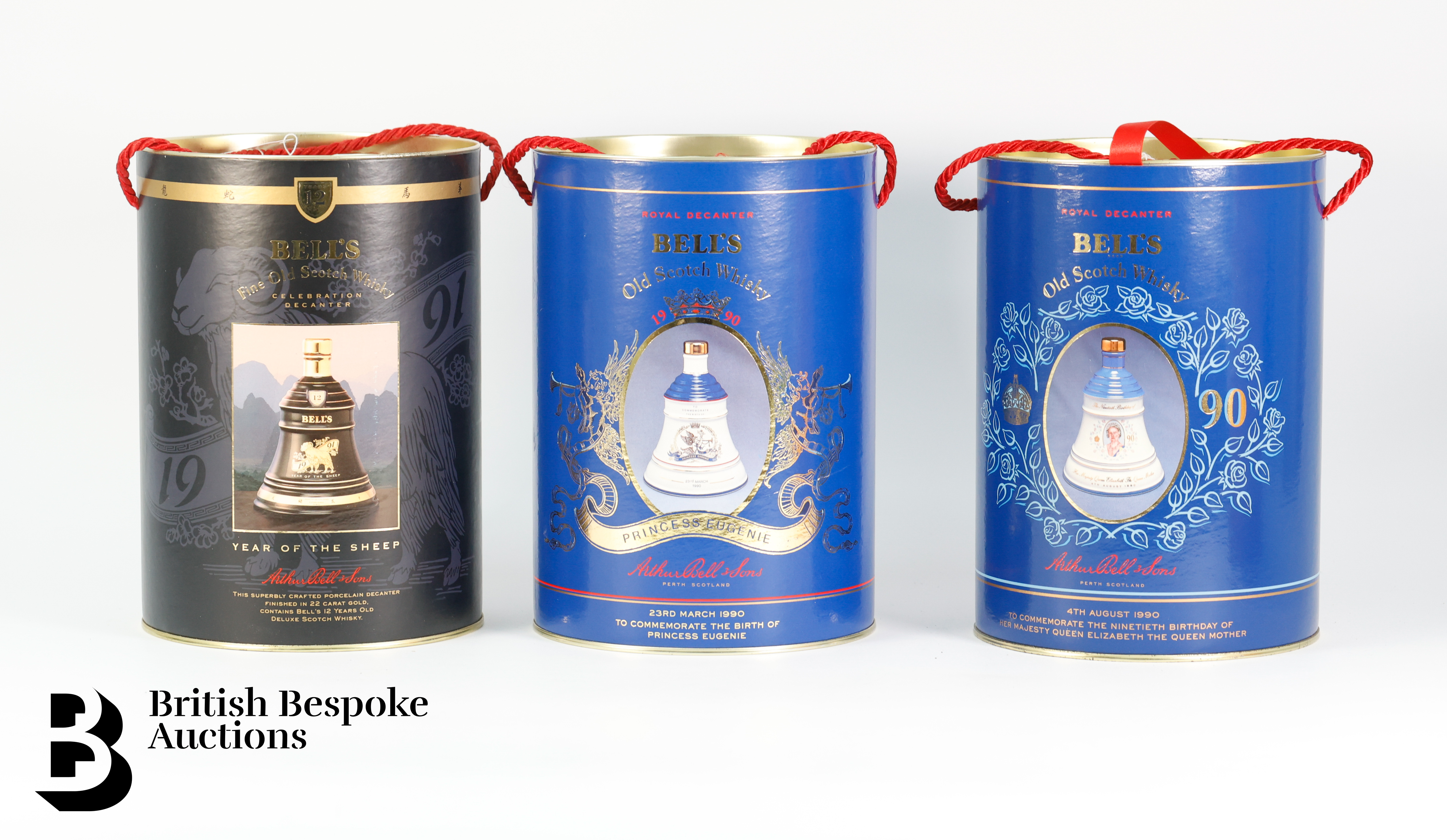 Six Bells Whiskey Royal Decanters with Contents