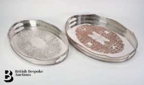 Two Silver Plated Trays