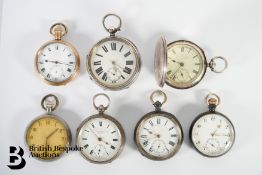 Seven Silver Pocket Watches
