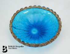 Art Glass Teal Bowl