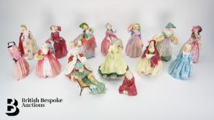 Fourteen Royal Doulton Figures