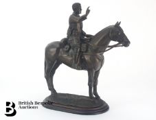 Ballantyne & Woodburn Cold Cast Bronze Finish Resin Sculpture of a Chaplain