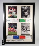 Signed Montage of Rugby Legends