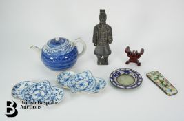 Chinese Blue and White Tea Pot