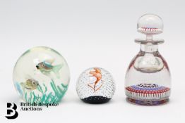 Three Glass Paperweights