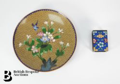 Chinese Cloisonné Enamel Plate