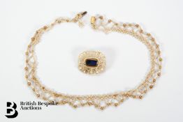 Georgian Seed Pearl Mourning Brooch