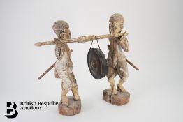 Burmese Folk Art Gong Holders